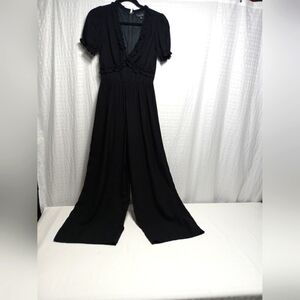 Trixxi Clothing Company Ruffle Vneck, And Sleeve , Wide Leg Pantsuit. Size M